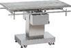 A stainless steel medical table

Description automatically generated